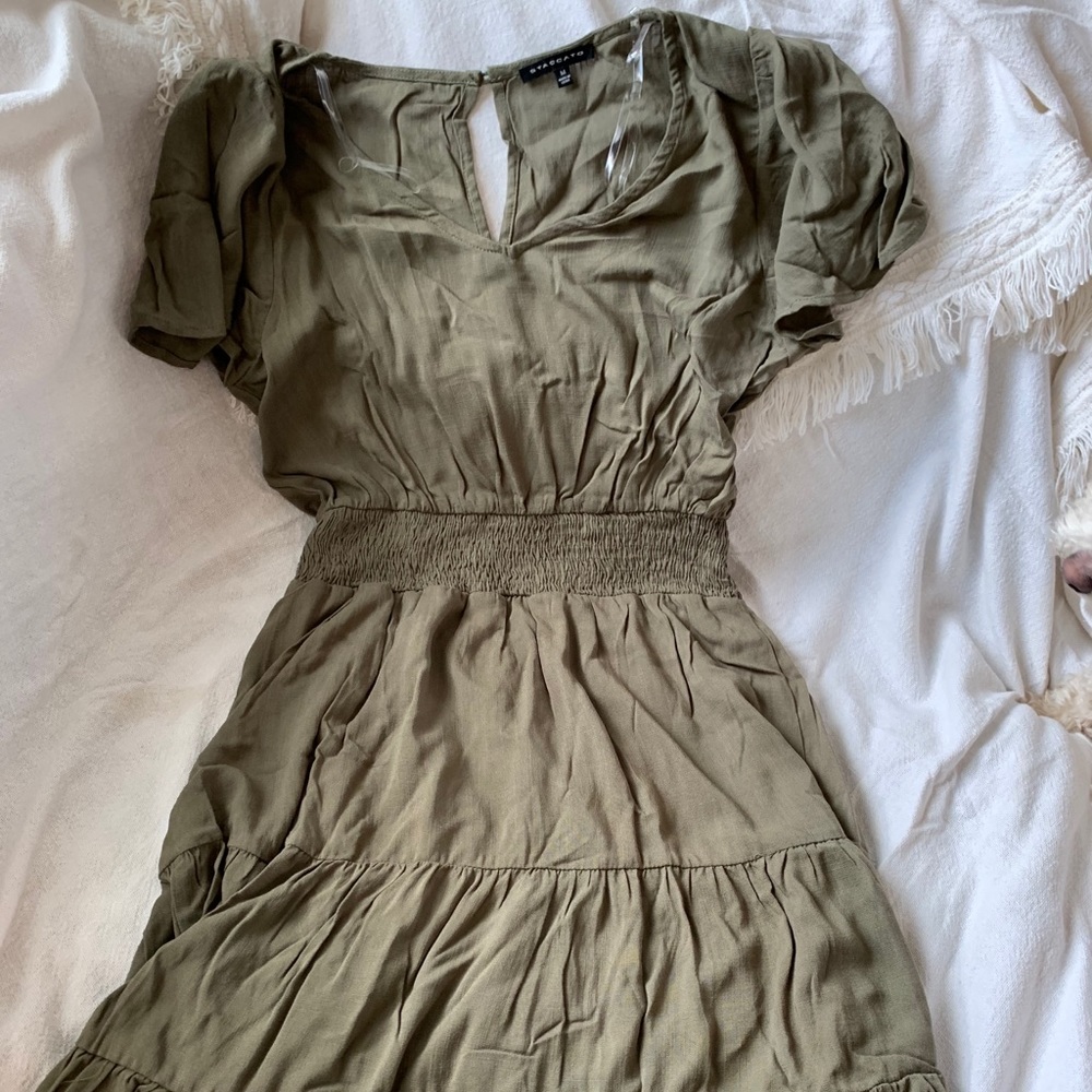 Staccato Green mini dress